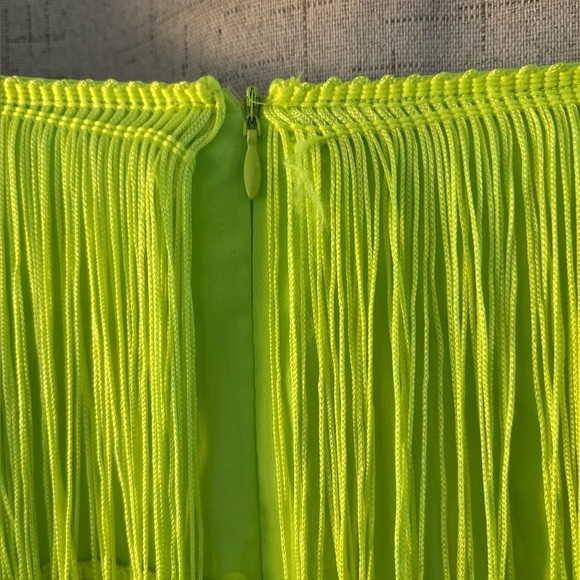 Showpo fringe neon green skirt. Size 4. Salsa/Latin Dancing. Flapper. - Picture 4 of 6